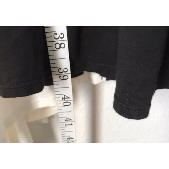 Ann Taylor Petite Dress Size 6P Black White Colorblock Asymmetric Handkerchief - Picture 7 of 10